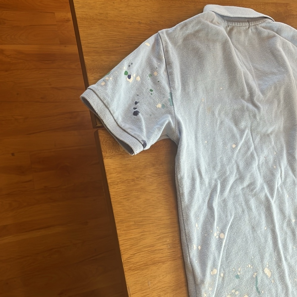 POLO Paint Splatter–Print Mesh Polo Shirt - Picture 7 of 8